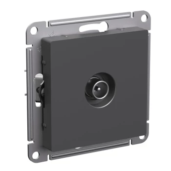 Розетка телевизионная проходная ТV 4 dB, Базальт, серия Atlas Design, Schneider Electric