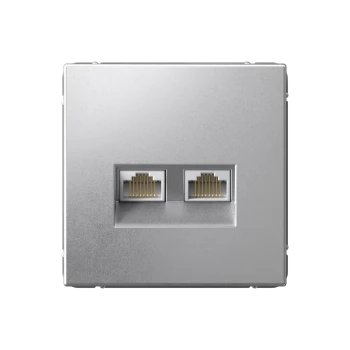Розетка компьютерная 2-ая кат.6, RJ-45 (интернет), Алюминий, серия Art Gallery, Systeme Electric