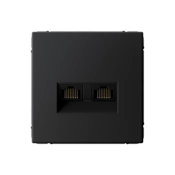 Розетка компьютерная 2-ая кат.6, RJ-45 (интернет), Карбон, серия Art Gallery, Systeme Electric
